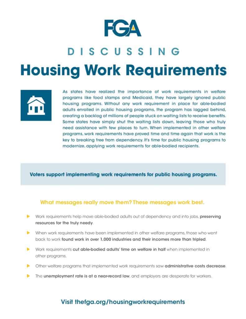 housing work requirements
