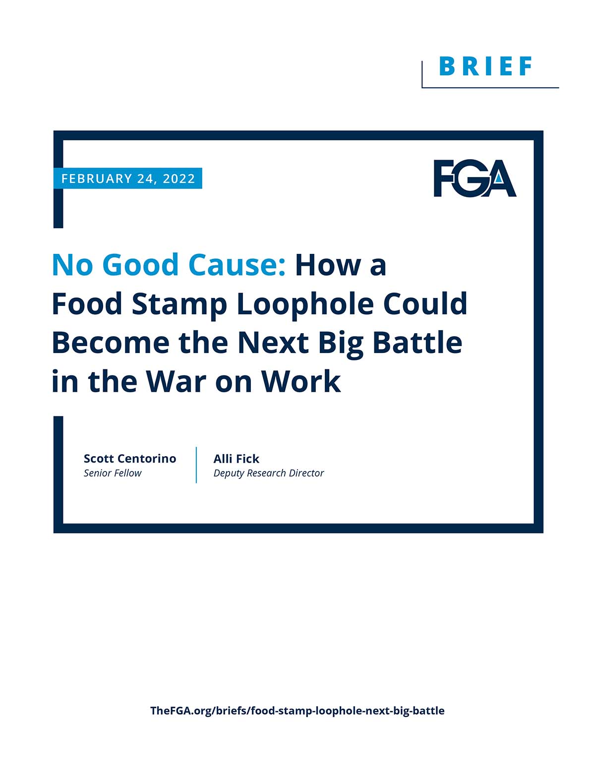 No Good Cause: How a Food Stamp Loophole Could Become the Next Big Battle in the War on Work