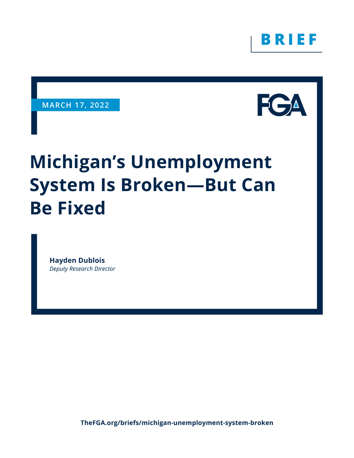 Michigan’s Unemployment System Is Broken—But Can Be Fixed