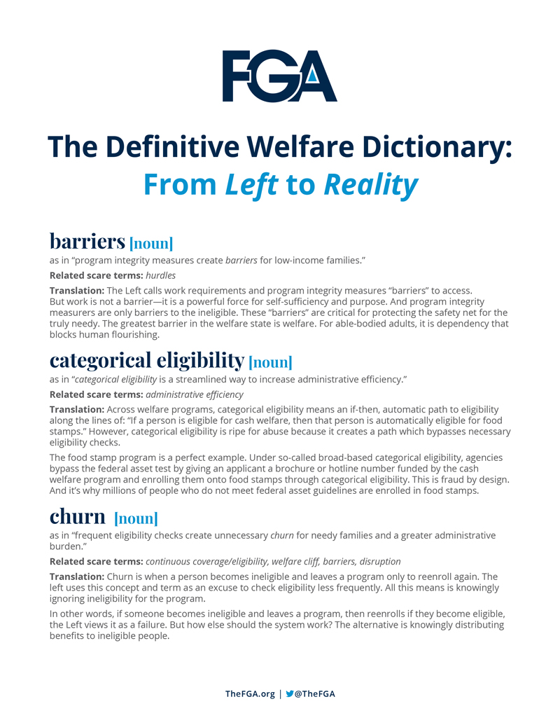 Welfare Dictionary