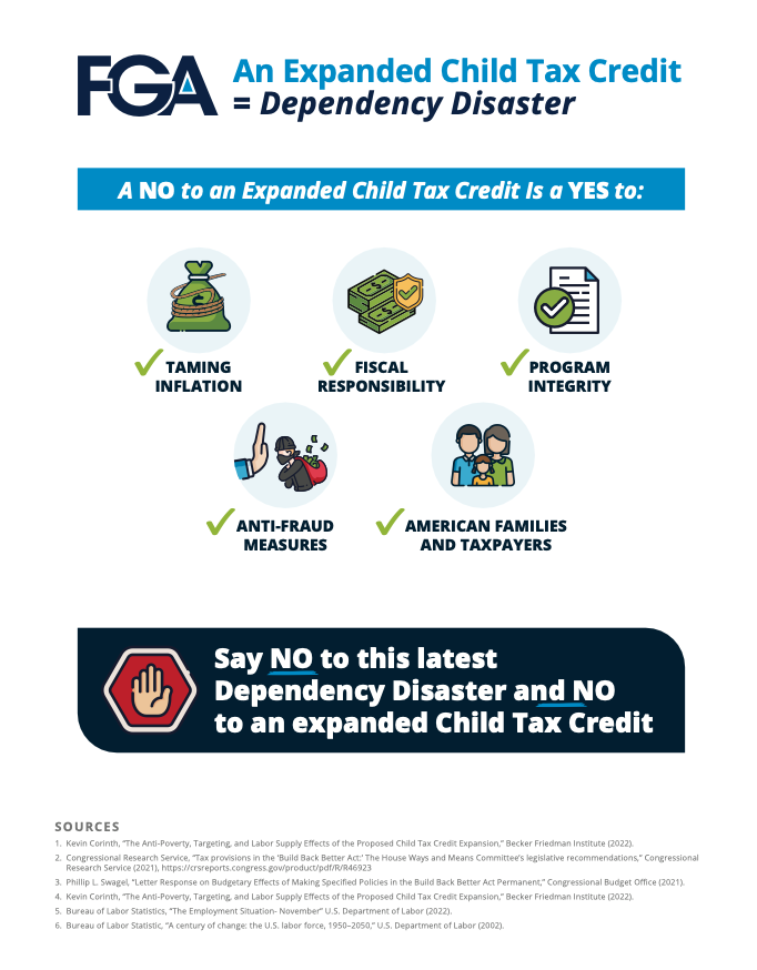 An Expanded Child Tax Credit = Dependency Disaster